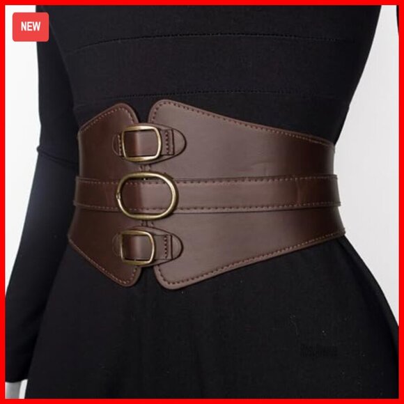 Leather Waist Corset Belt Renaissance Faire Halloween Costume Accessory main image 4